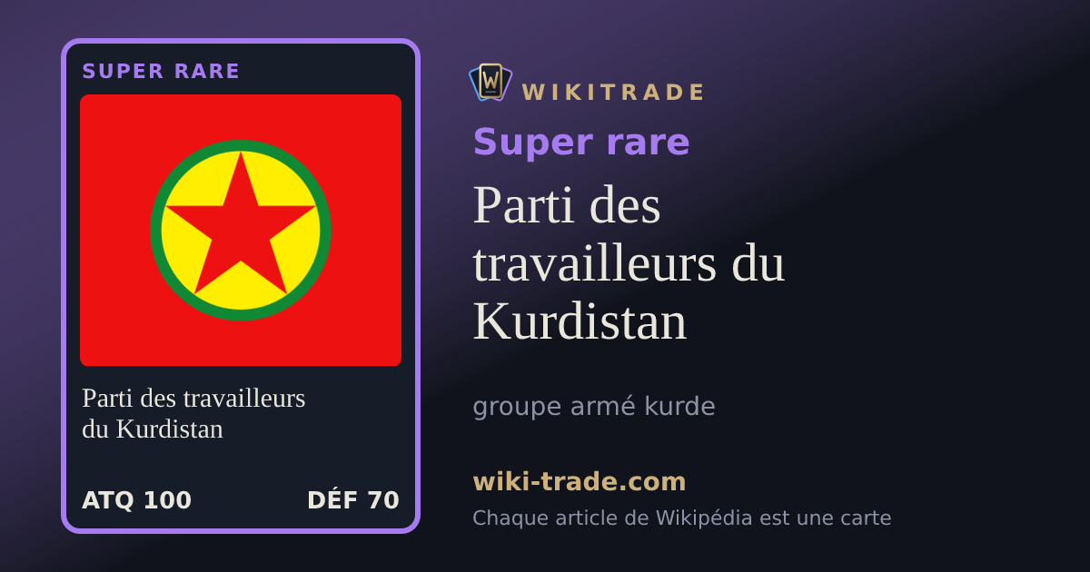 Parti des travailleurs du Kurdistan — carte Super rare