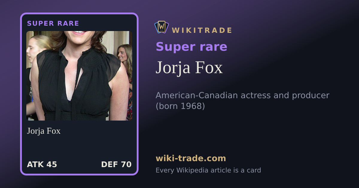 Jorja Fox — Super rare card