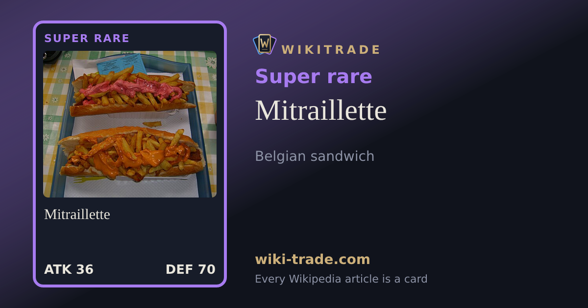 Mitraillette — Super rare card