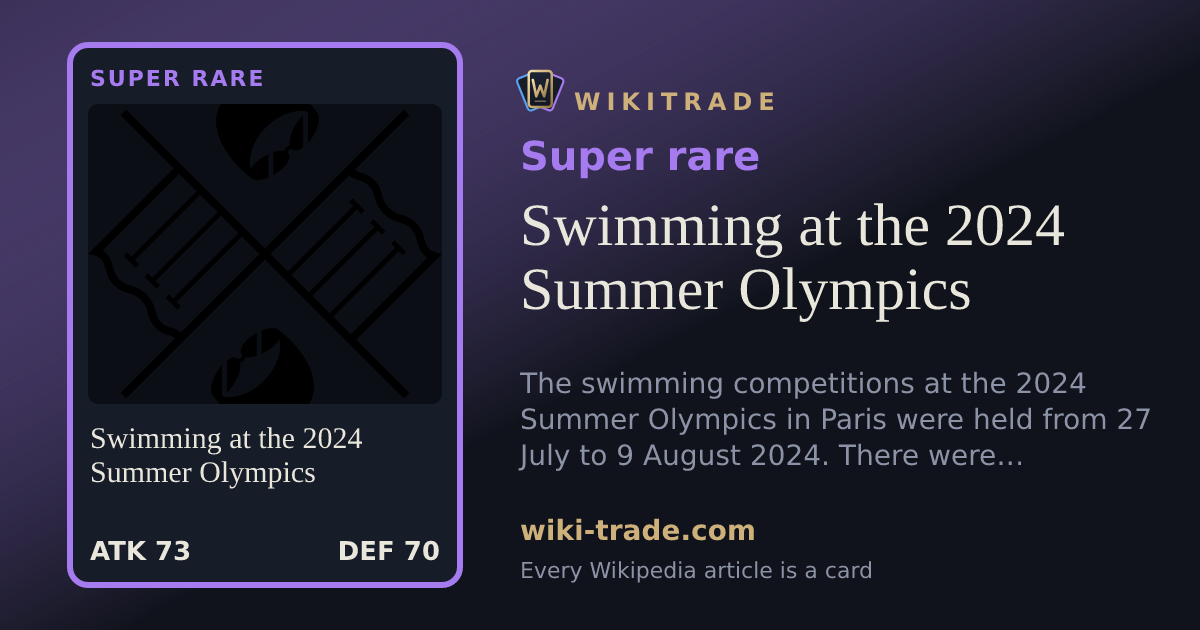Swimming at the 2024 Summer Olympics — Super rare card