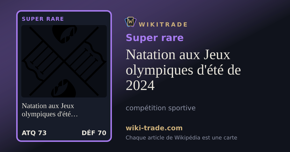 Natation aux Jeux olympiques d'été de 2024 — carte Super rare