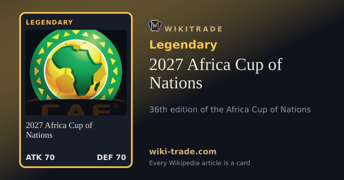 2027 Africa Cup of Nations — Legendary card