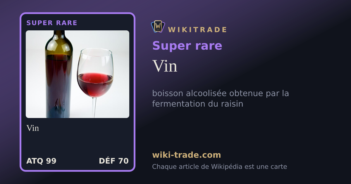 Vin — carte Super rare