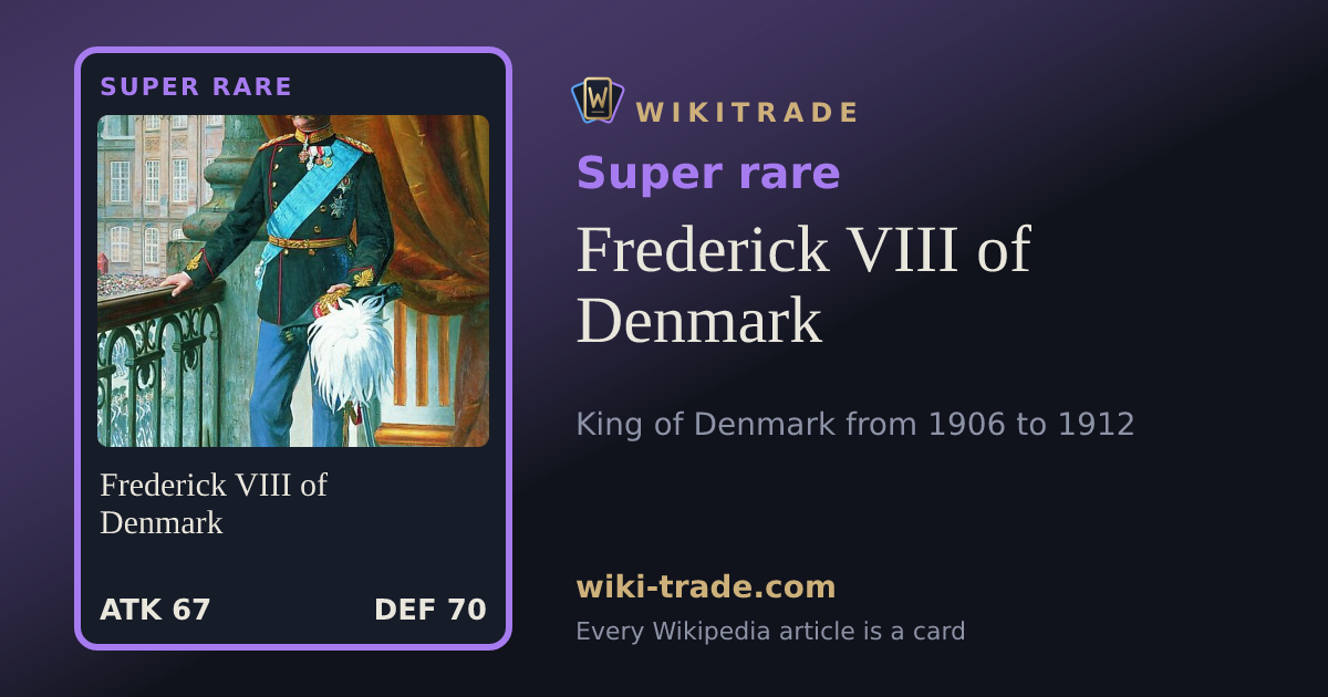 Frederick VIII of Denmark — Super rare card