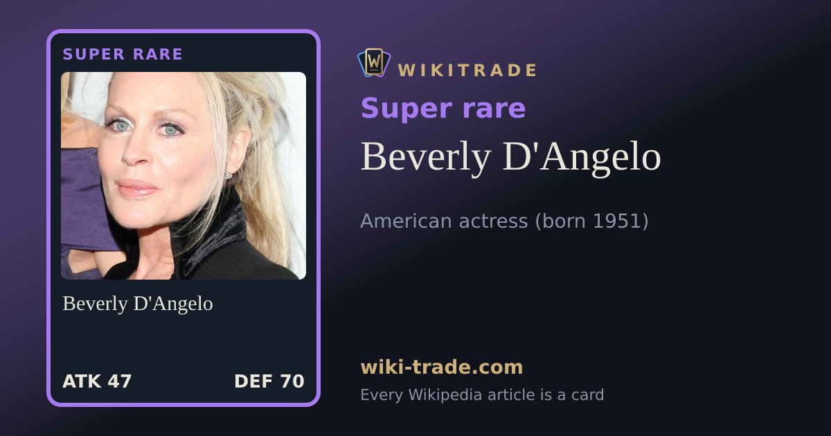 Beverly D'Angelo — Super rare card