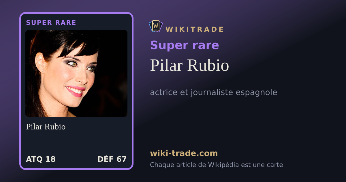 Pilar Rubio — carte Super rare