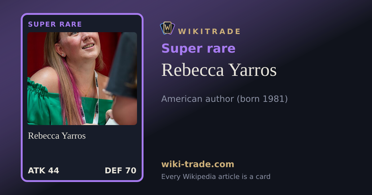 Rebecca Yarros — Super rare card