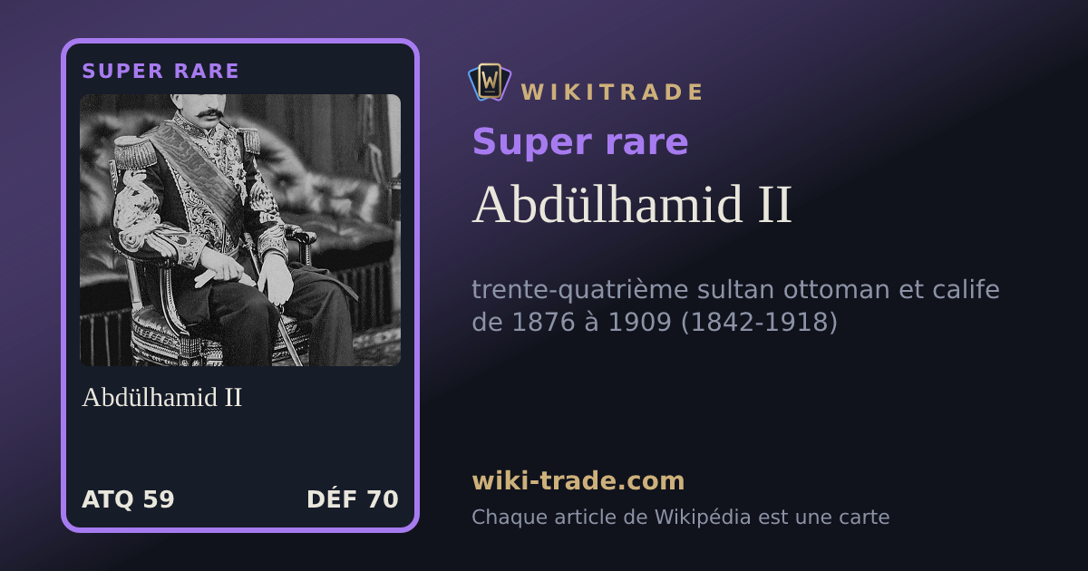 Abdülhamid II — carte Super rare