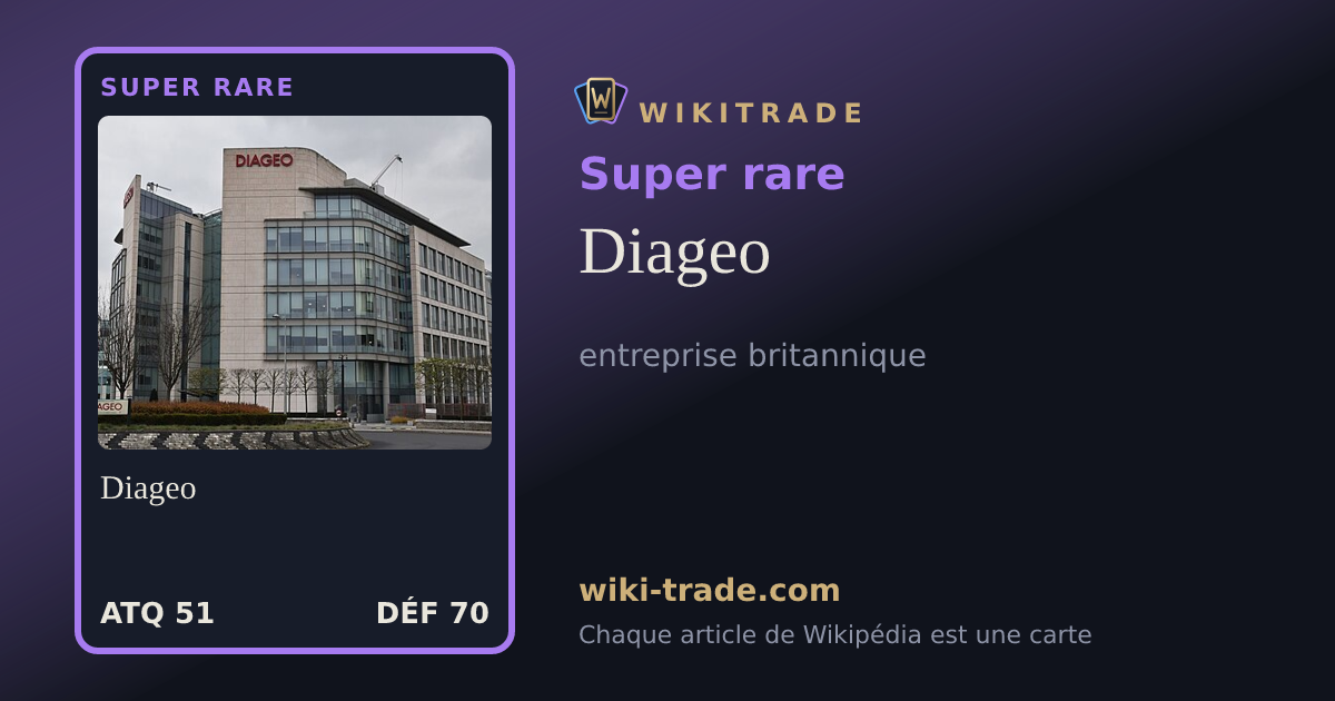 Diageo — carte Super rare