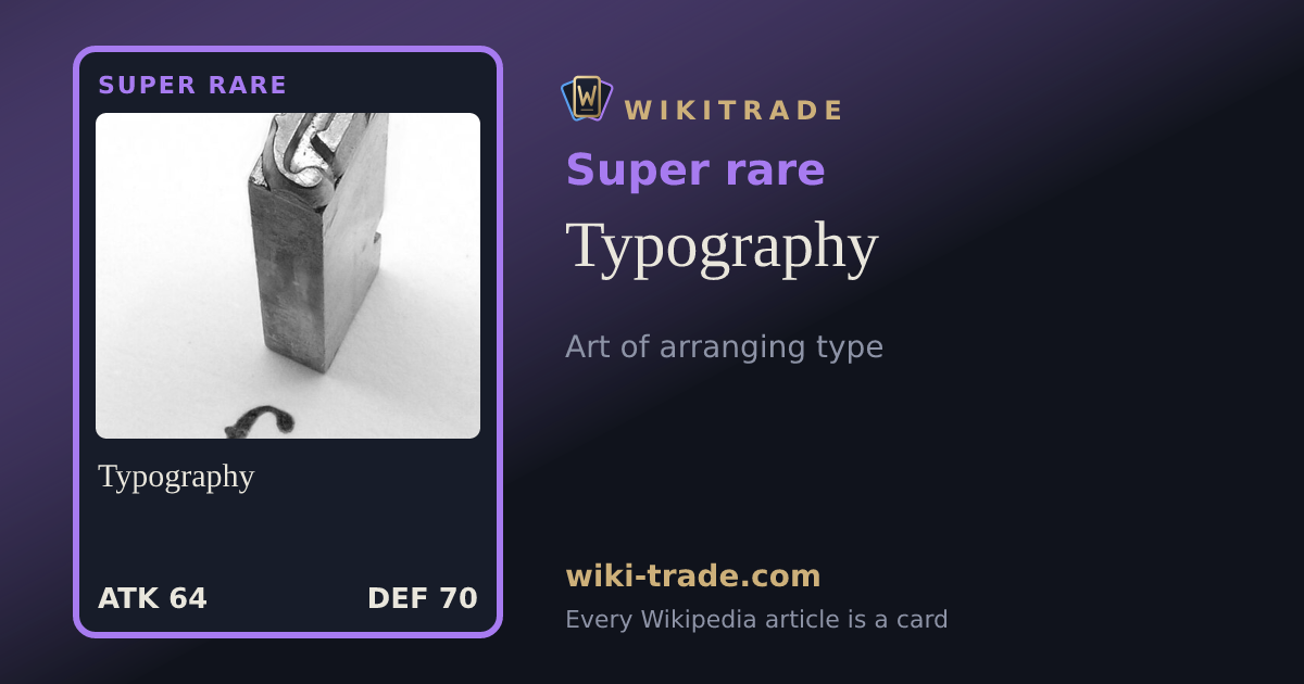 Typography — Super rare card