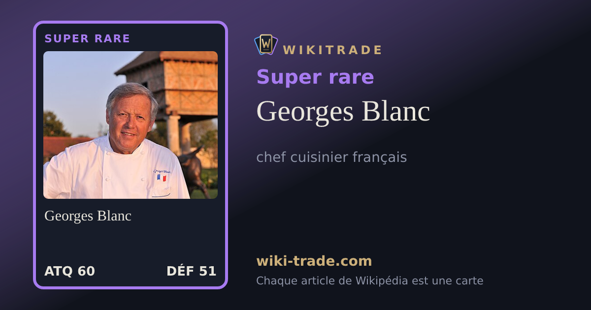 Georges Blanc — carte Super rare