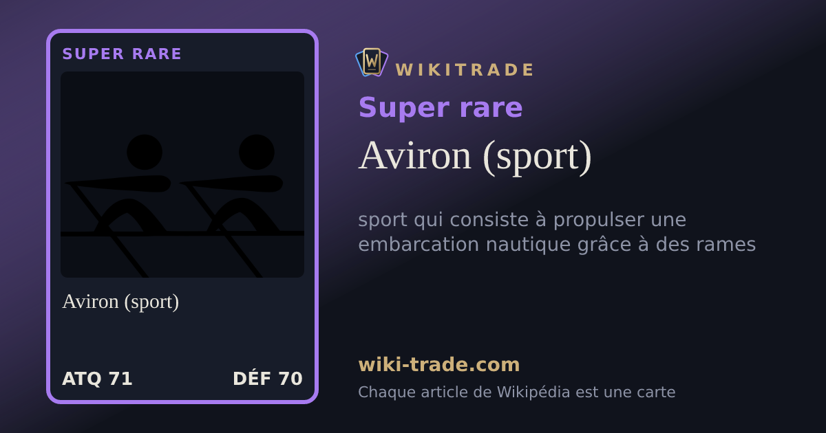 Aviron (sport) — carte Super rare