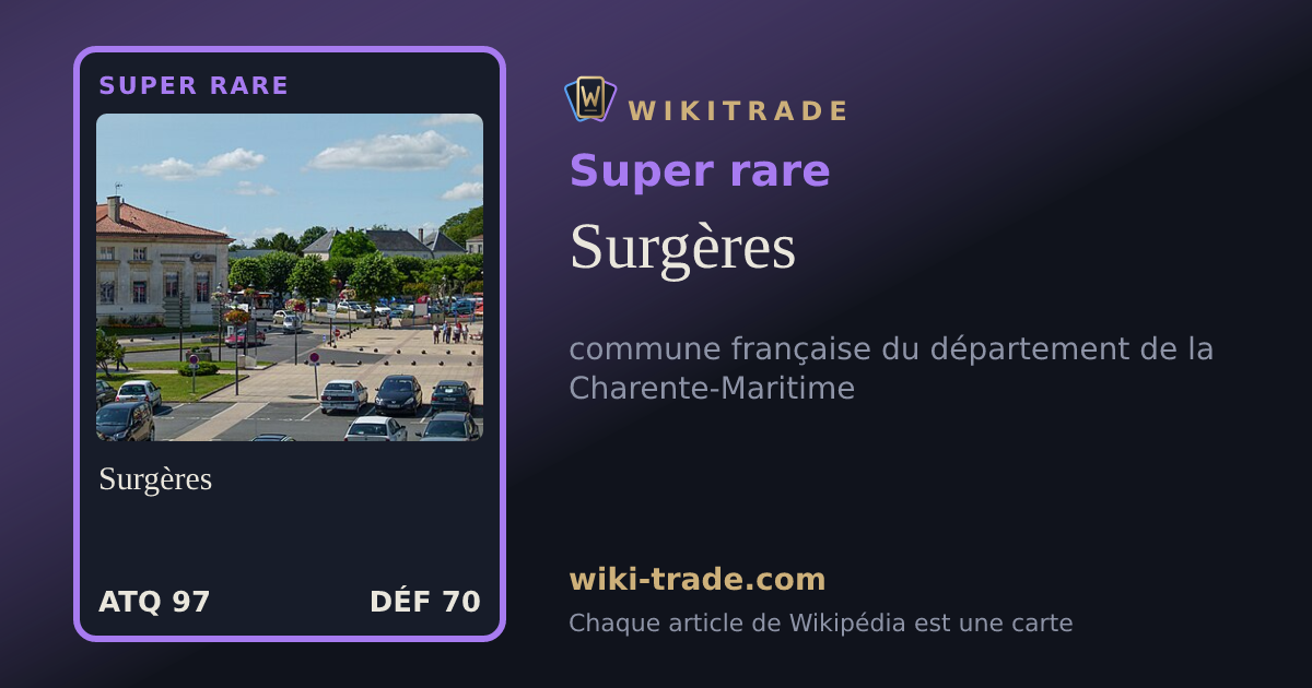Surgères — carte Super rare