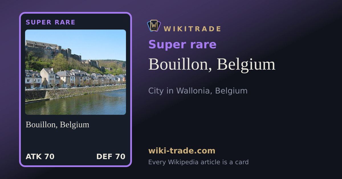 Bouillon, Belgium — Super rare card