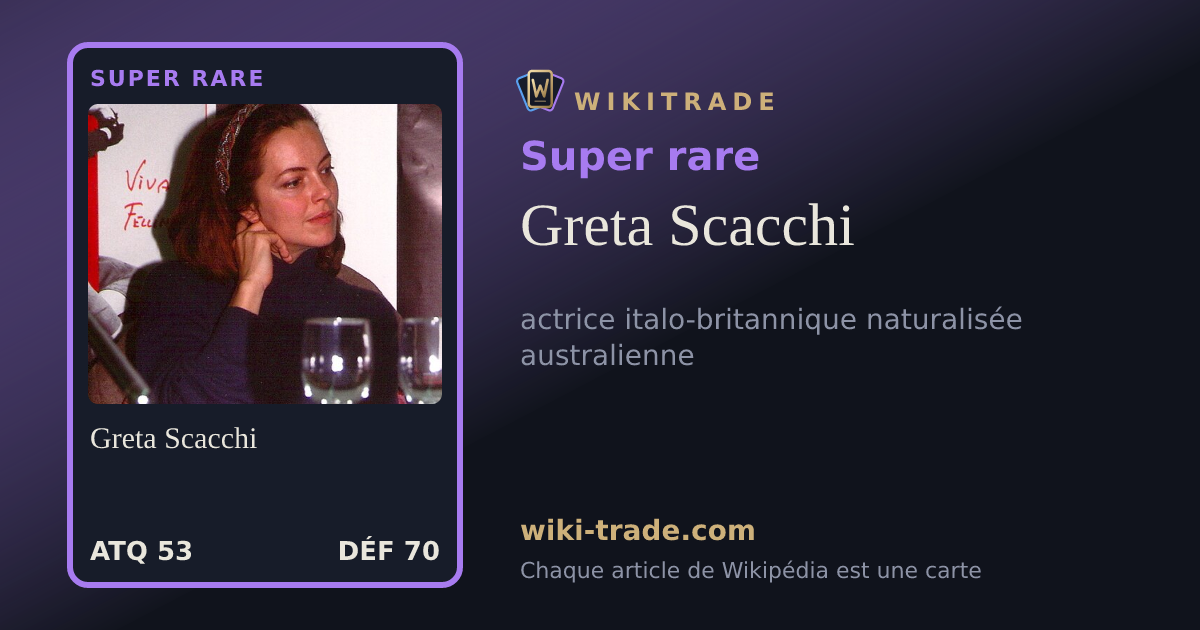 Greta Scacchi — carte Super rare