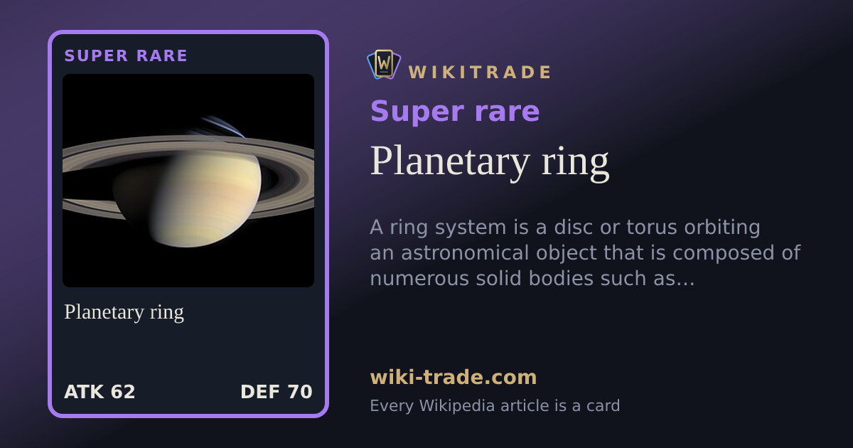 Planetary ring — Super rare card