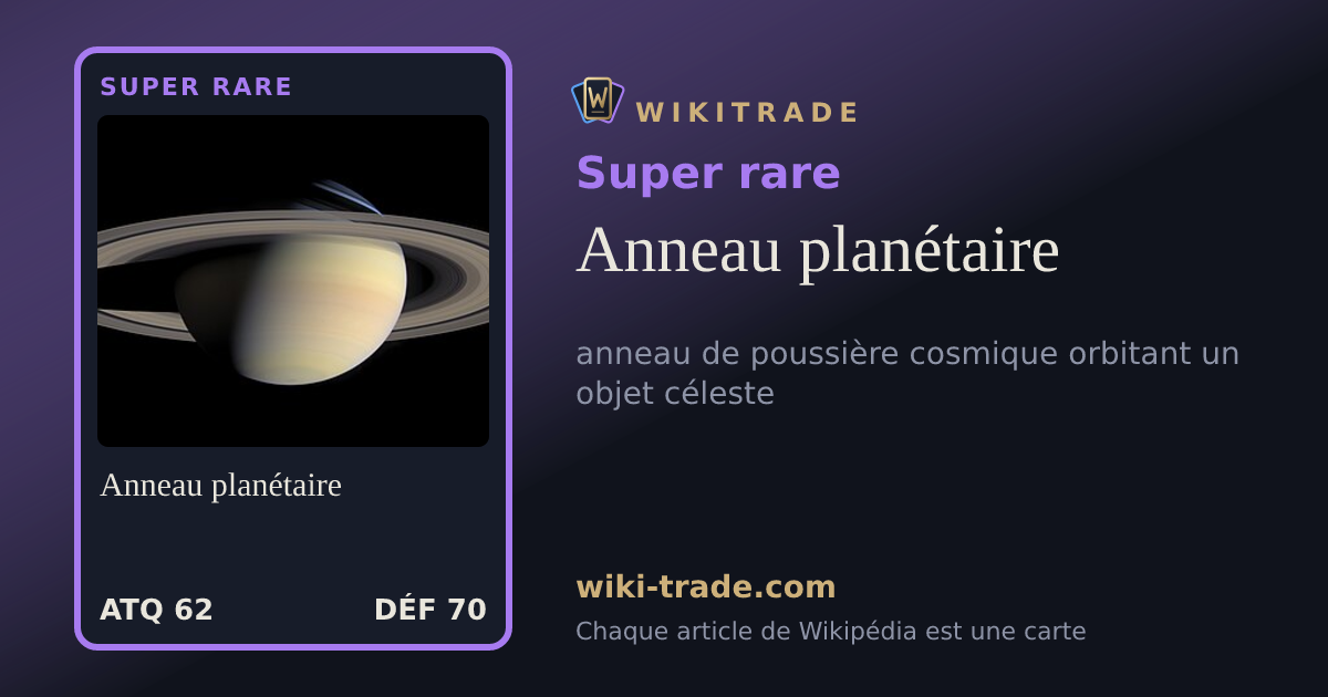 Anneau planétaire — carte Super rare