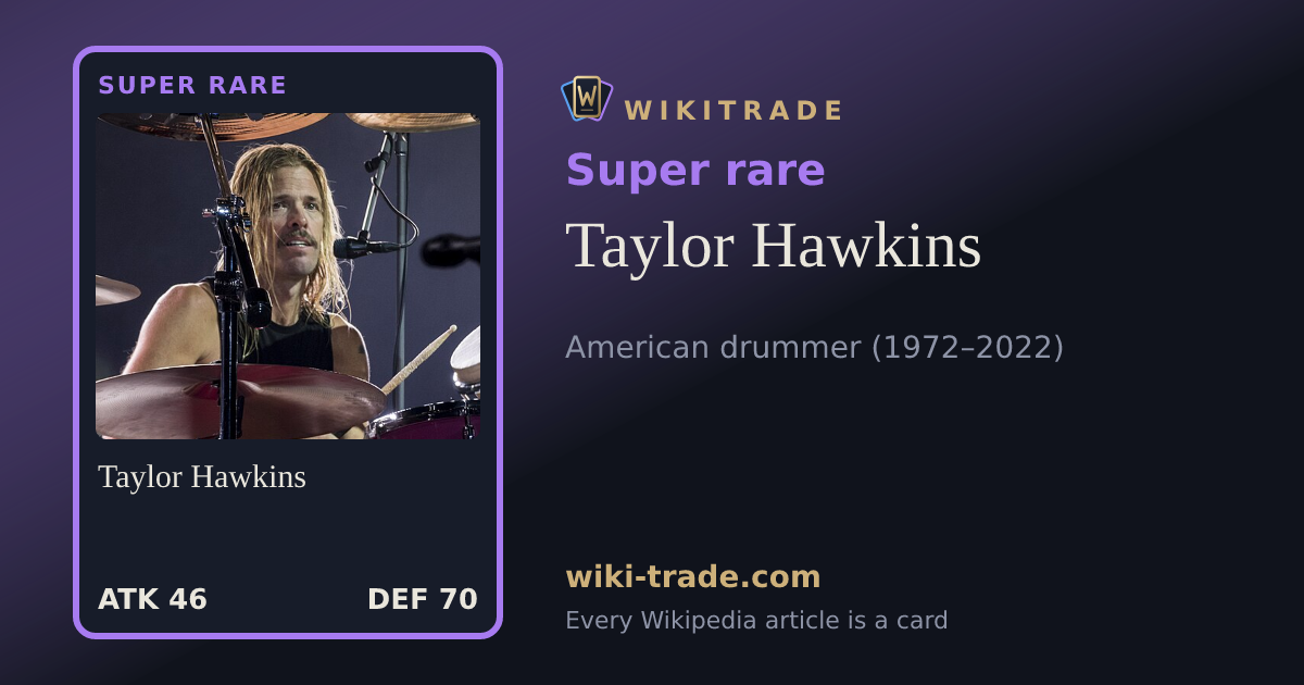 Taylor Hawkins — Super rare card