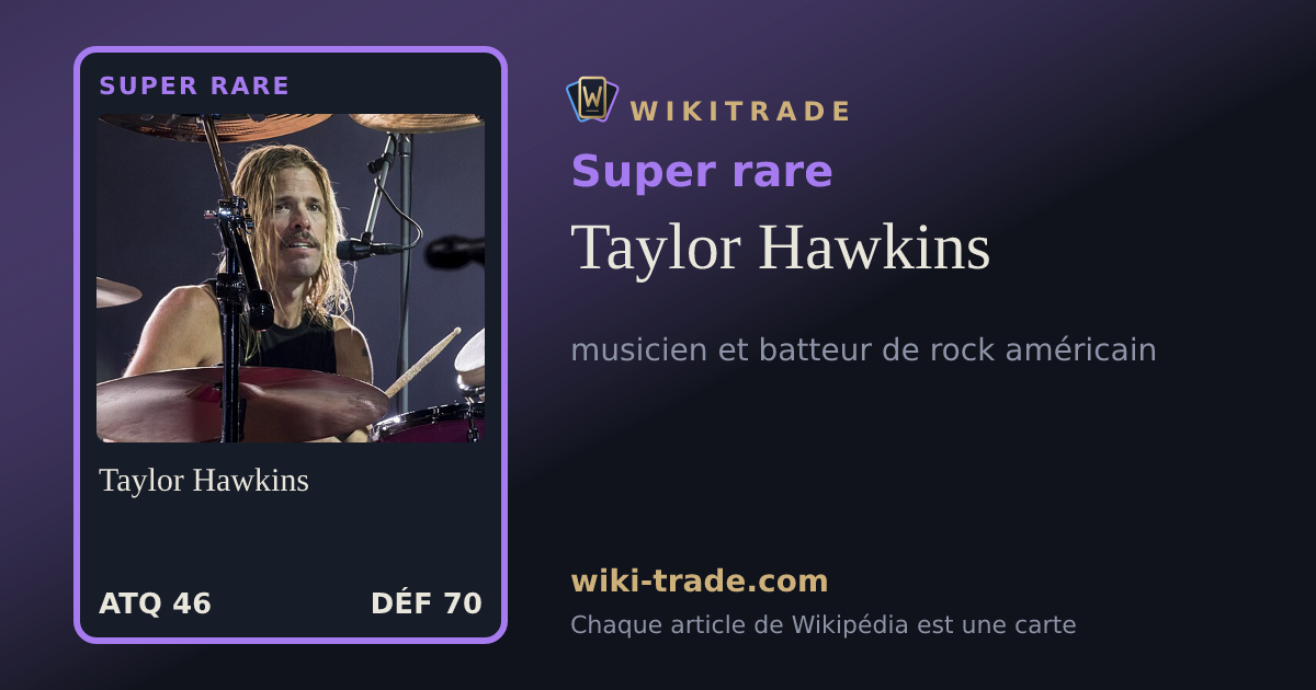 Taylor Hawkins — carte Super rare