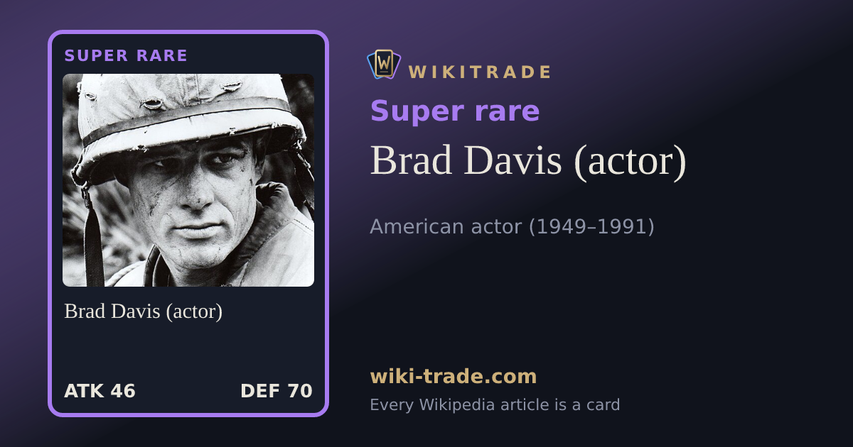 Brad Davis (actor) — Super rare card