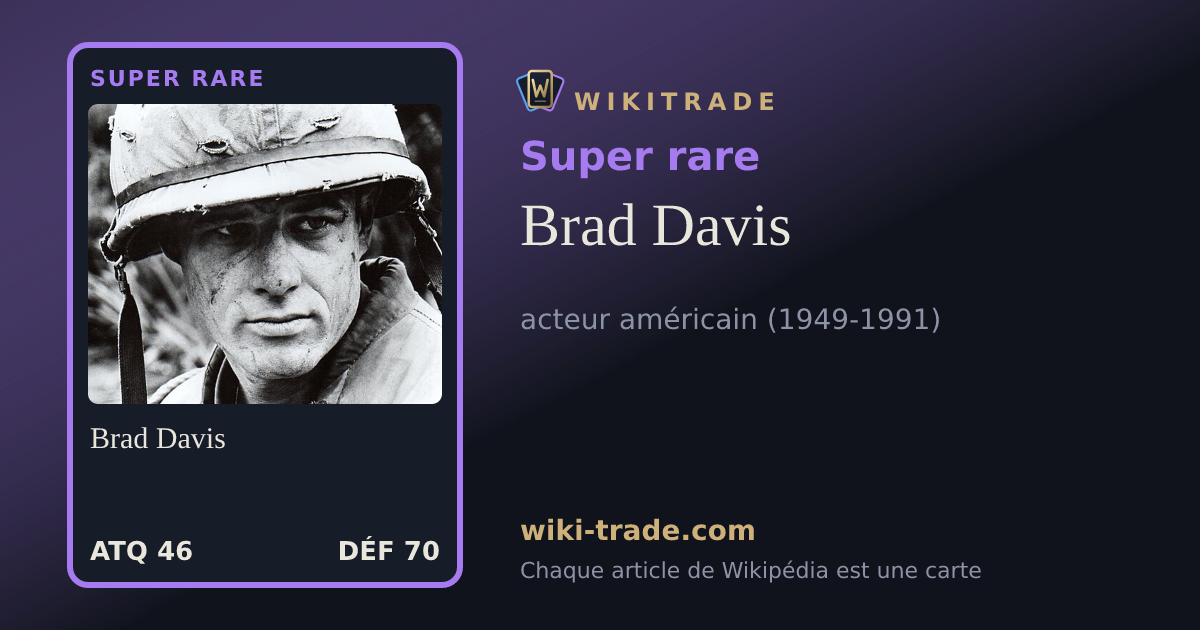Brad Davis — carte Super rare