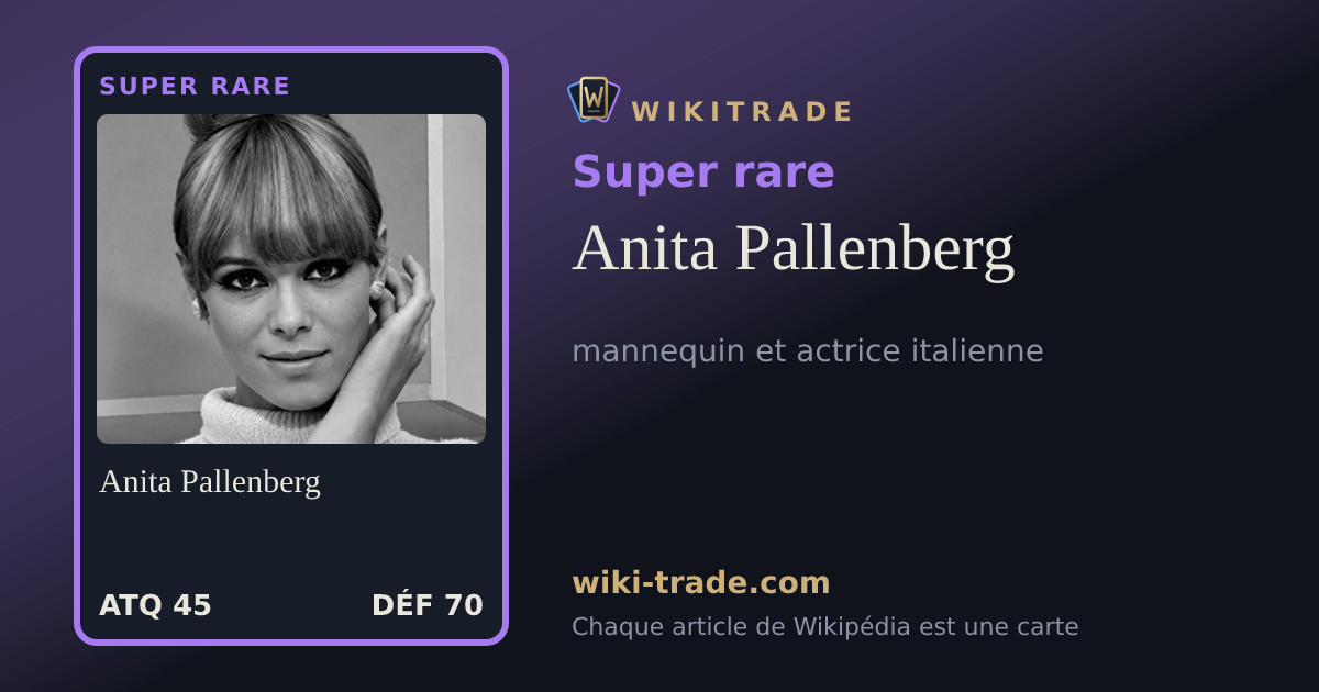 Anita Pallenberg — carte Super rare