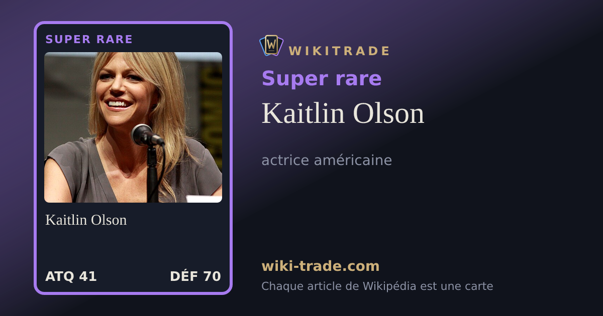 Kaitlin Olson — carte Super rare