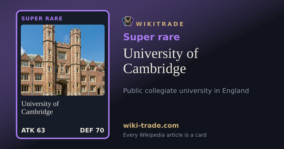 University of Cambridge — Super rare card