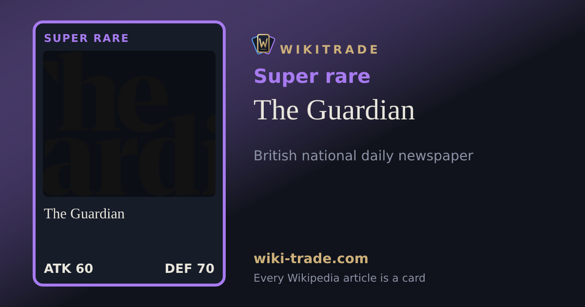 The Guardian — Super rare card