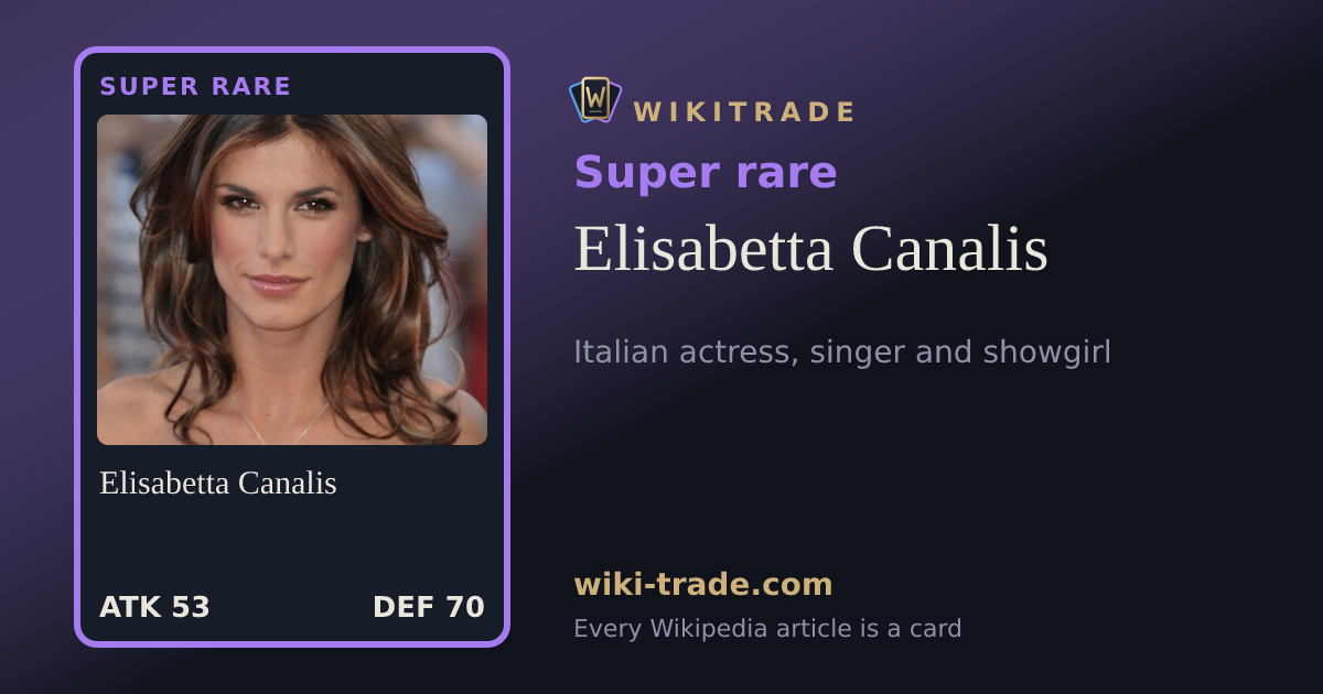 Elisabetta Canalis — Super rare card
