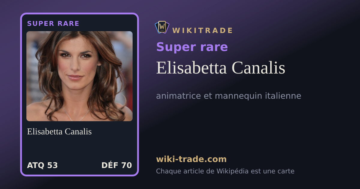 Elisabetta Canalis — carte Super rare
