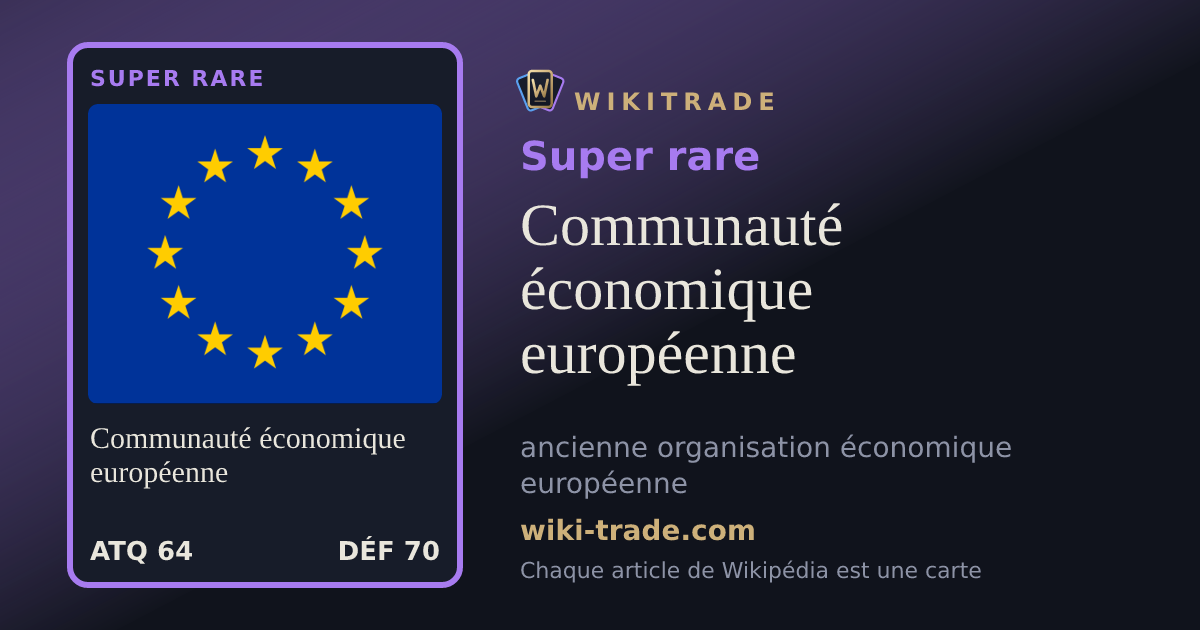 Communauté économique européenne — carte Super rare
