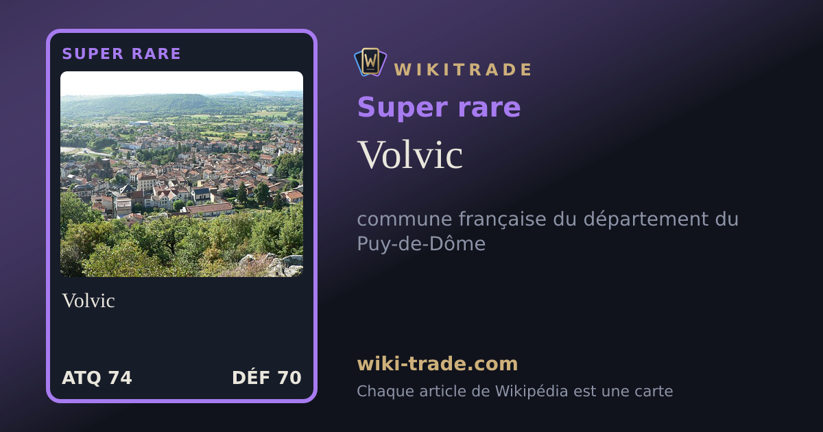 Volvic — carte Super rare