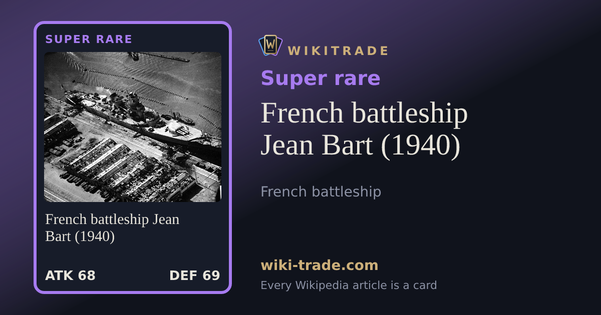 French battleship Jean Bart (1940) — Super rare card