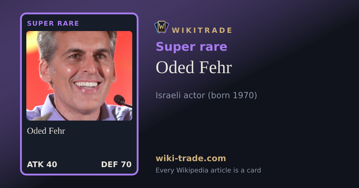 Oded Fehr — Super rare card