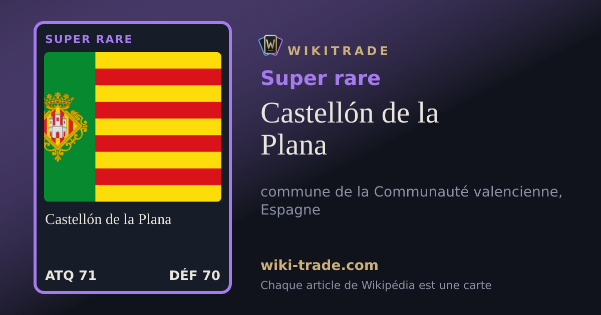 Castellón de la Plana — carte Super rare