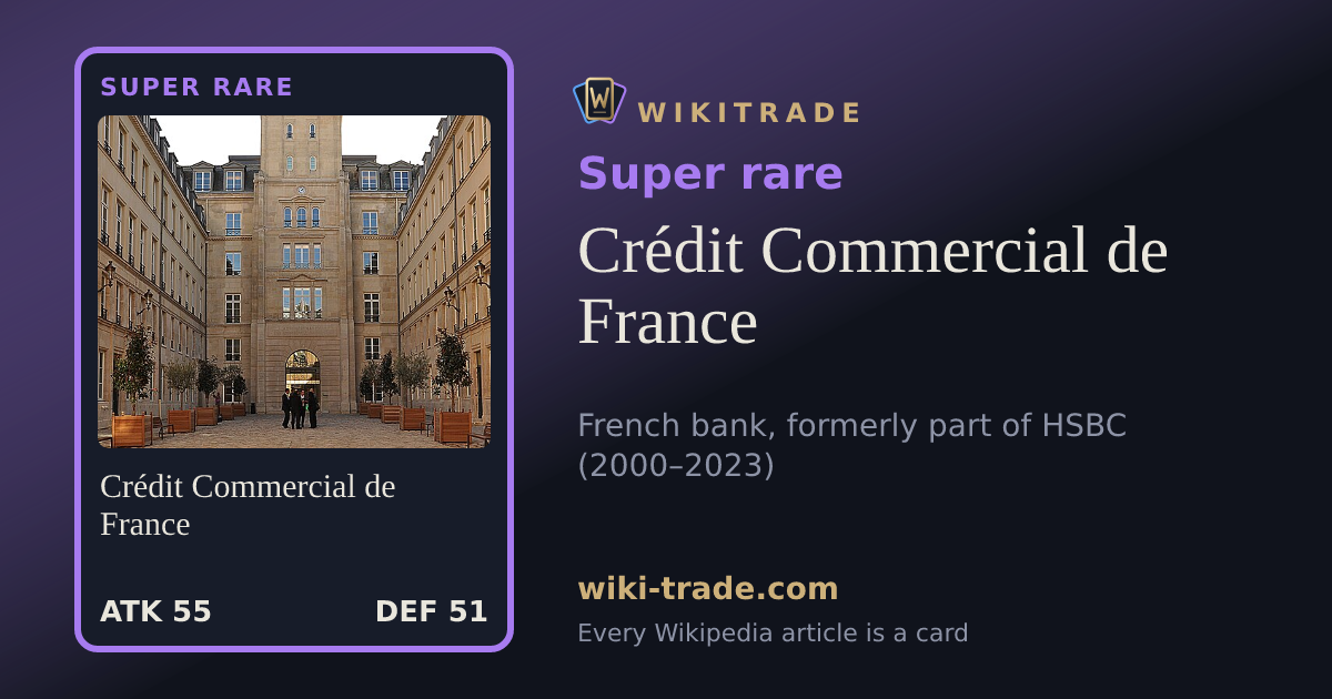 Crédit Commercial de France — Super rare card