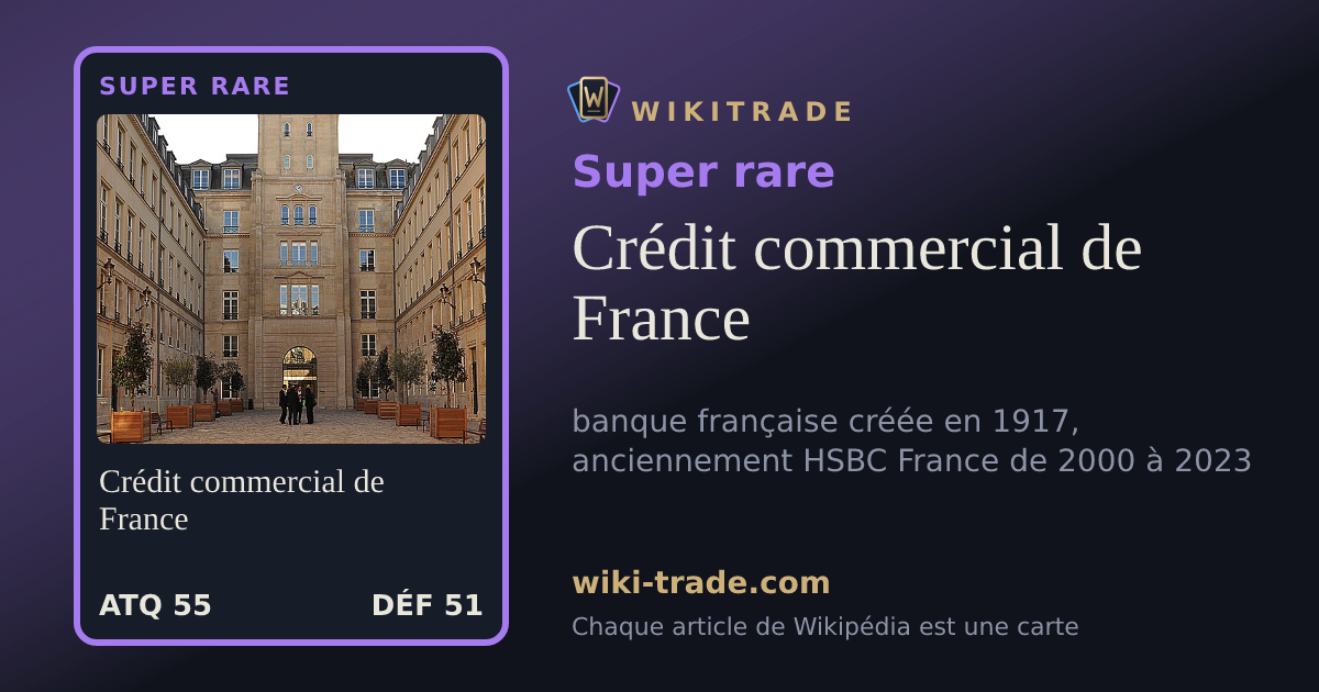 Crédit commercial de France — carte Super rare