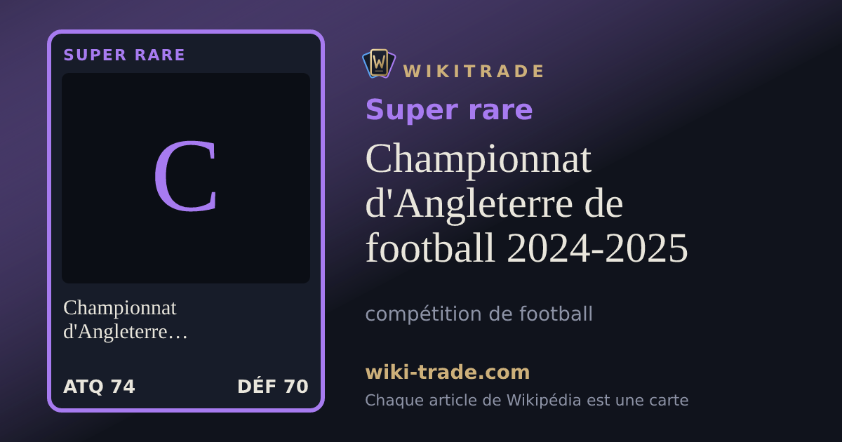 Championnat d'Angleterre de football 2024-2025 — carte Super rare