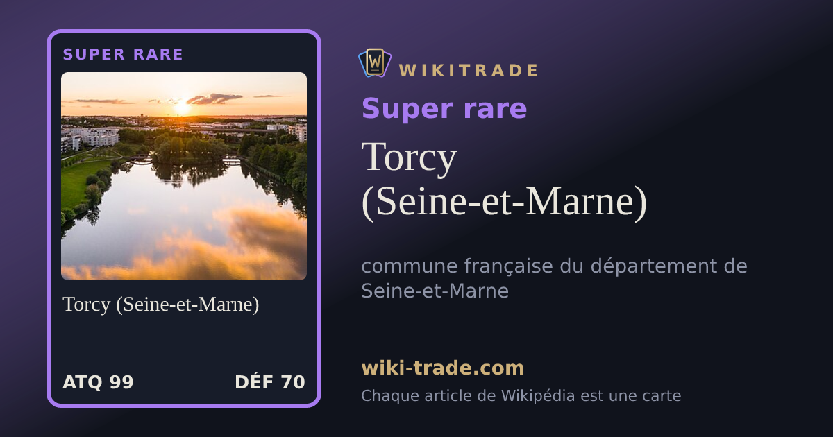 Torcy (Seine-et-Marne) — carte Super rare