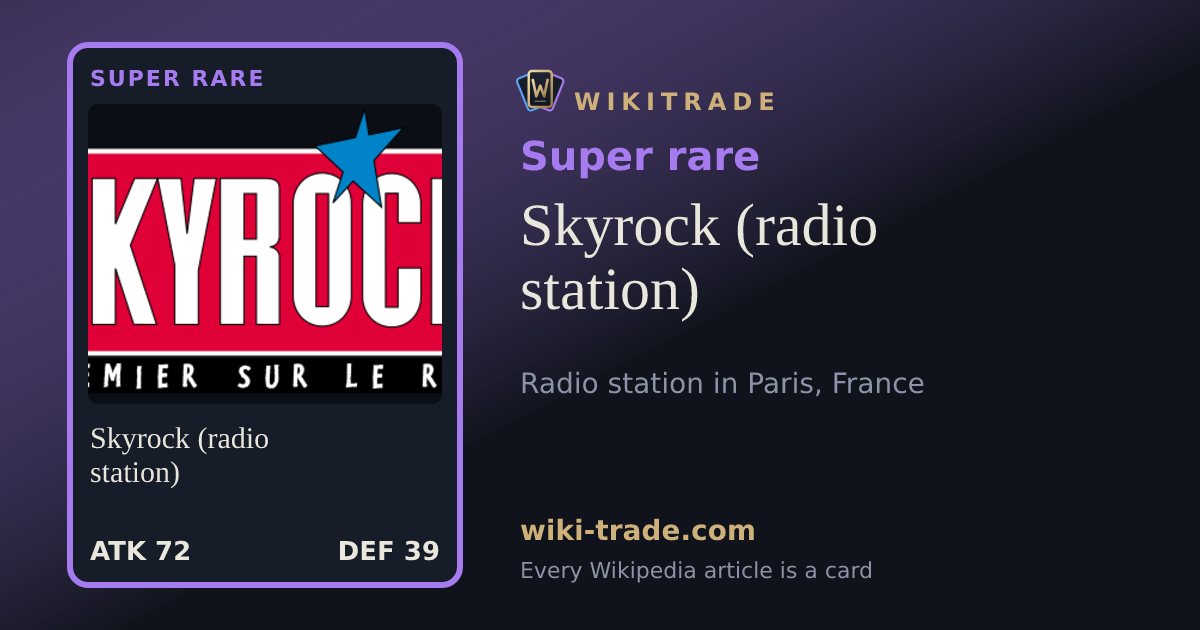 Skyrock (radio station) — Super rare card