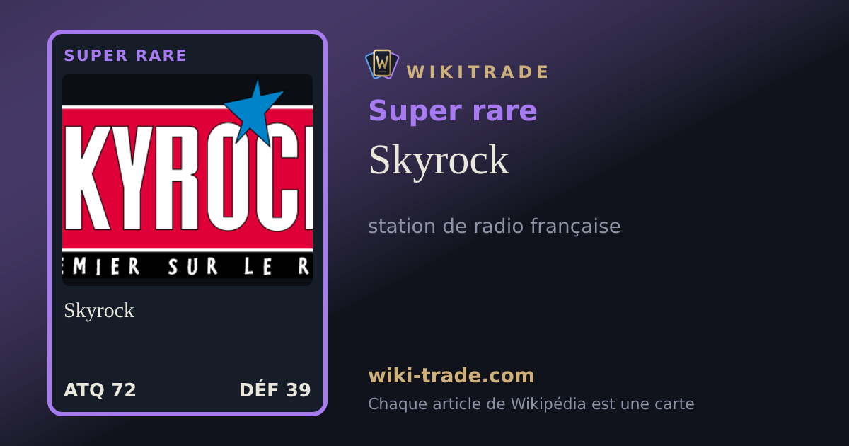 Skyrock — carte Super rare