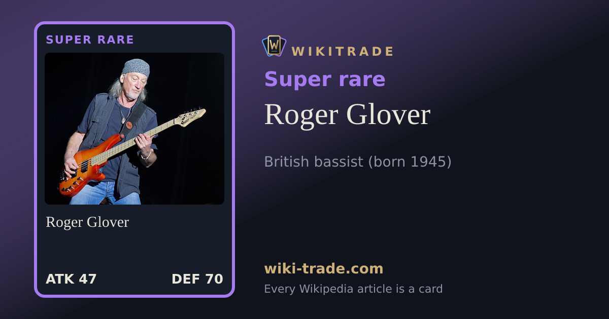 Roger Glover — Super rare card