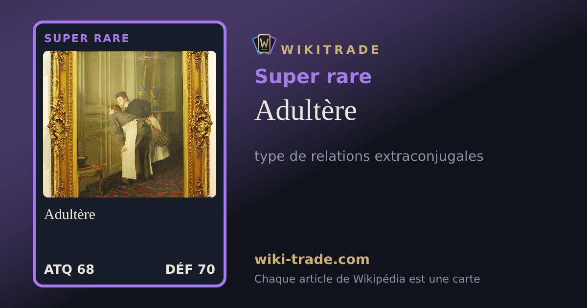Adultère — carte Super rare