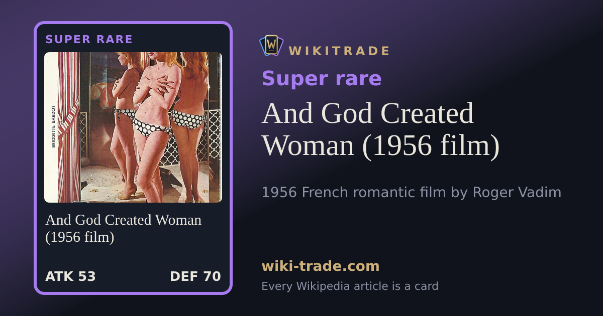 And God Created Woman (1956 film) — Super rare card