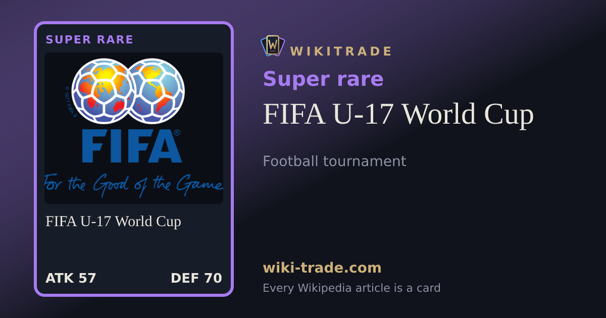 FIFA U-17 World Cup — Super rare card