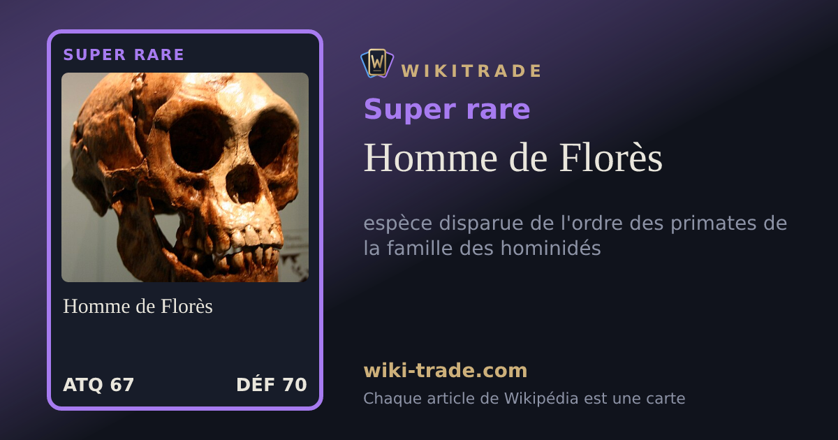 Homme de Florès — carte Super rare