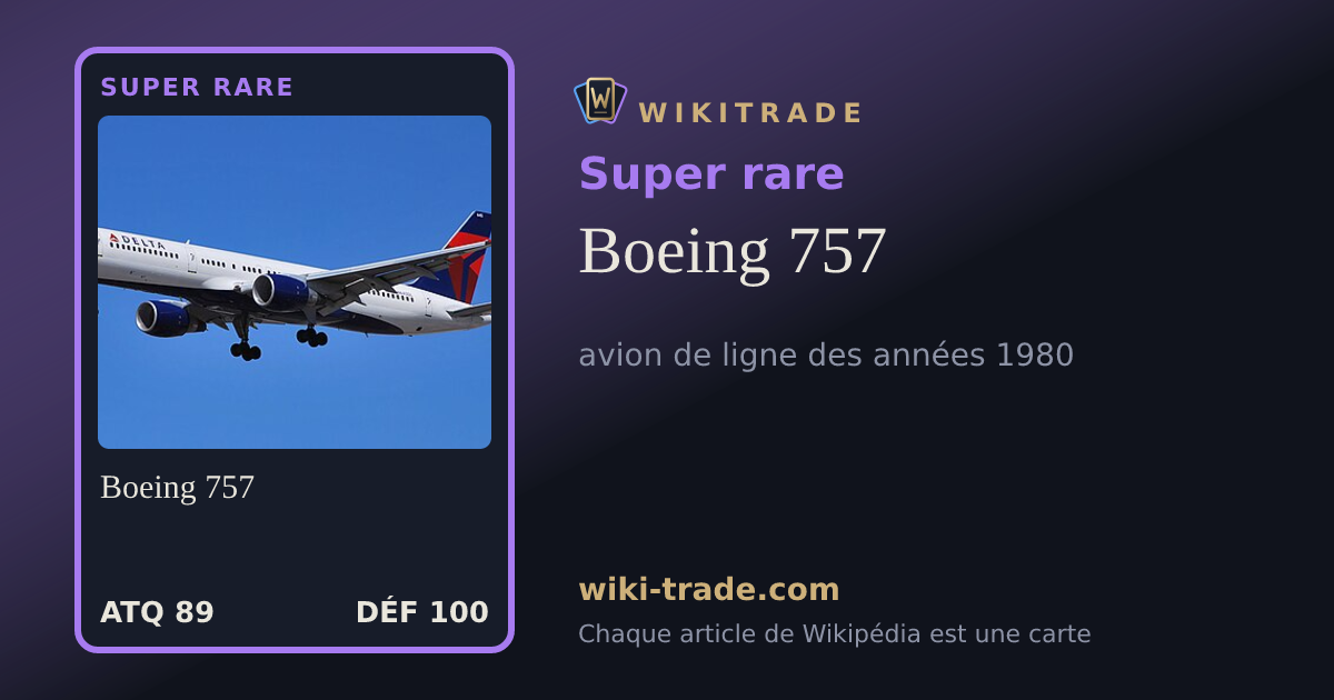 Boeing 757 — carte Super rare