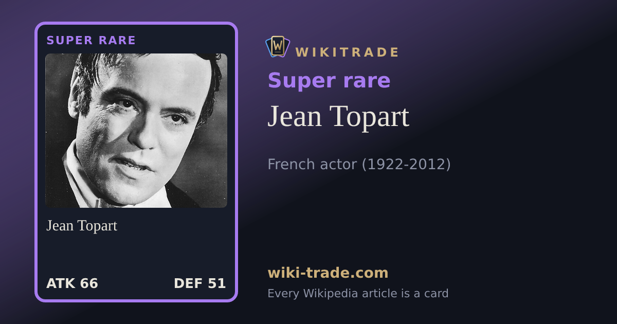 Jean Topart — Super rare card