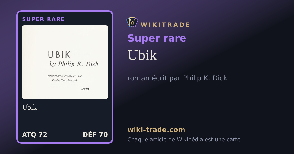 Ubik — carte Super rare